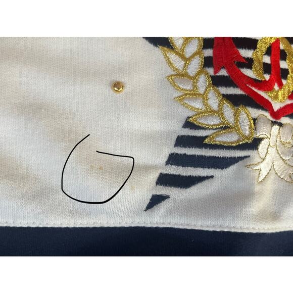 Vtg ALFRED DUNNER Women's Sweatshirt Nautical Medium Pullover Embroidery Anchor - Picture 7 of 7